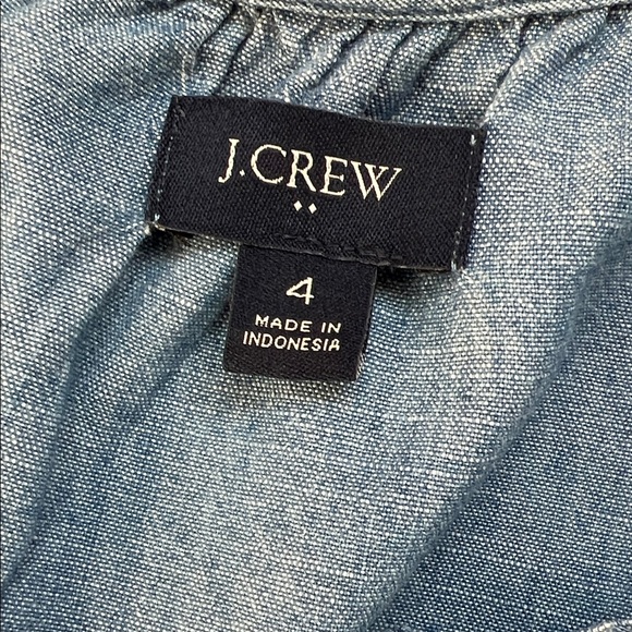 Jcrew Stylish Blue Denim Women’s Dress - Picture 3 of 11